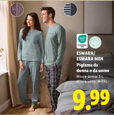 ESMARA/ESMARA MEN Pigiama da donna o da uomo