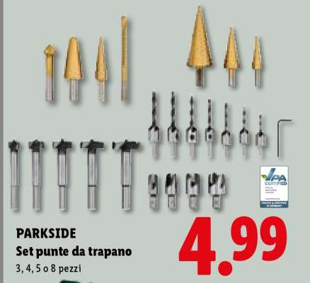 PARKSIDE Set punte da trapano