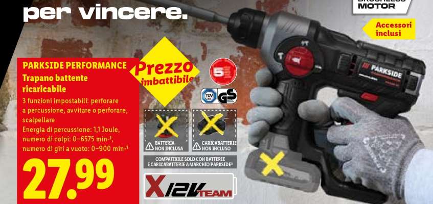 PARKSIDE PERFORMANCE Trapano battente ricaricabile