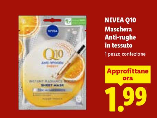 NIVEA Q10 Maschera Anti-rughe in tessuto