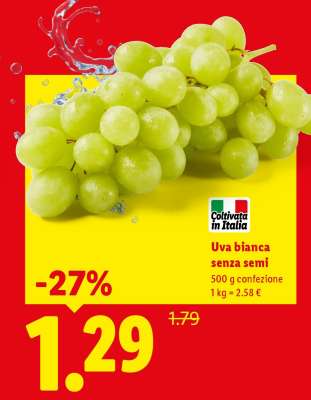 Uva bianca senza semi