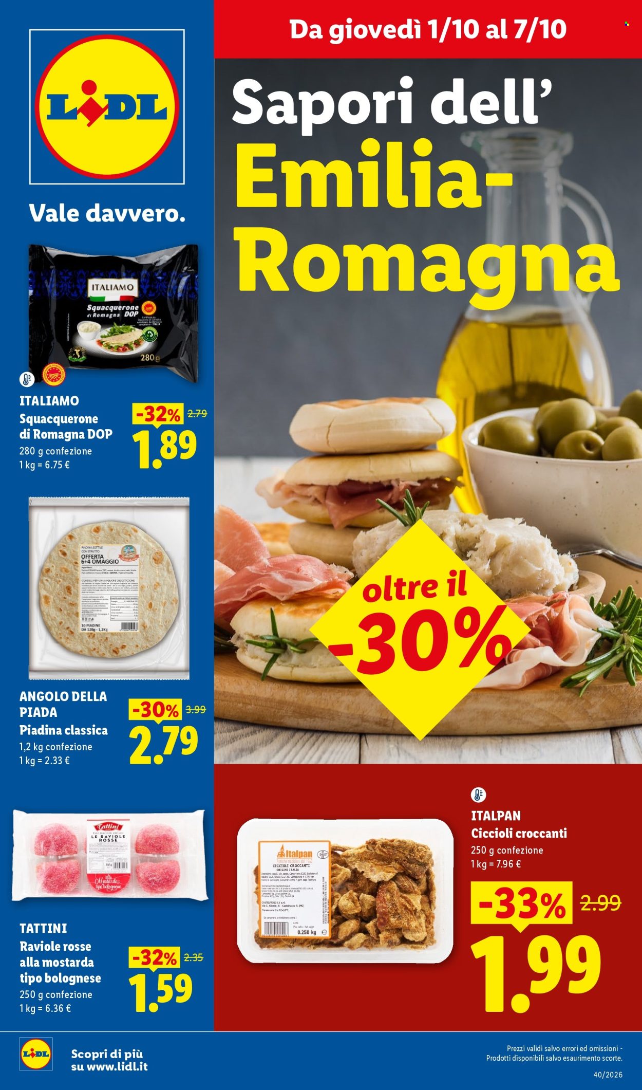 Volantino Lidl - 1/10/2026 - 7/10/2026. Pagina 1