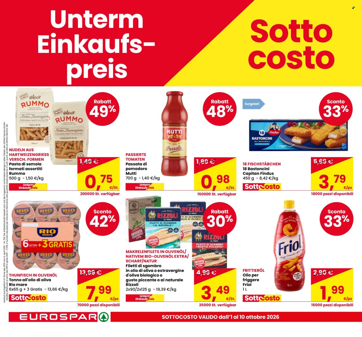 Volantino Eurospar - 1/10/2026 - 14/10/2026. Pagina 4