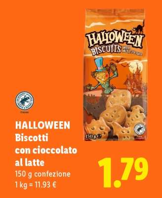 Halloween Biscotti con cioccolato al latte