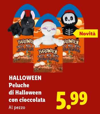 HALLOWEEN Peluche di Halloween con cioccolata