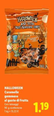 HALLOWEEN Caramelle gommose al gusto di frutta