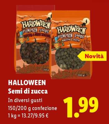 HALLOWEEN Semi di zucca