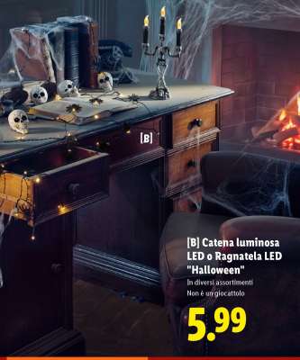 Catena luminosa LED o Ragnatela LED "Halloween"