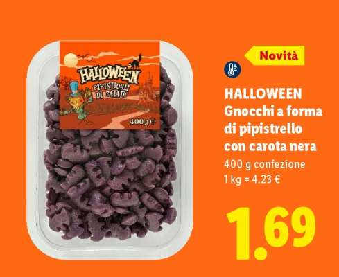 HALLOWEEN Gnocchi a forma di pipistrello con carota nera
