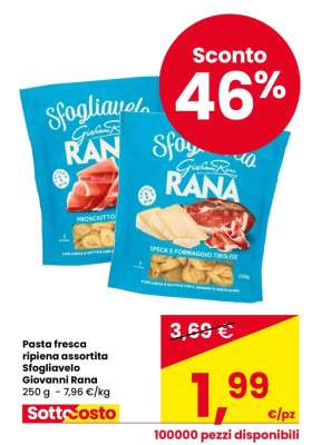 Pasta fresca ripiena assortita Sfogliavelo Giovanni Rana