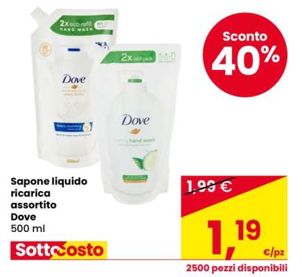 Sapone liquido ricarica assortito Dove