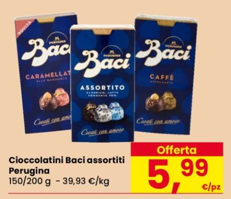 Cioccolatini Baci assortiti Perugina