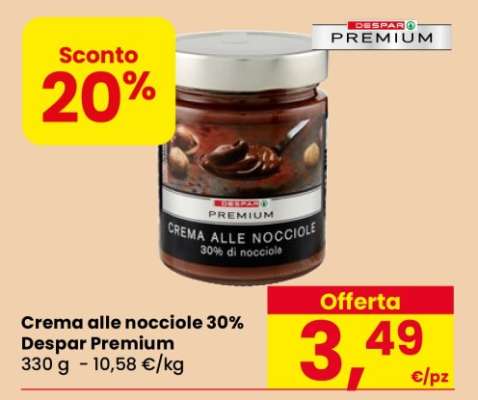 Crema alle nocciole 30% Despar Premium