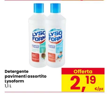 Detergente pavimenti assortito Lysoform
