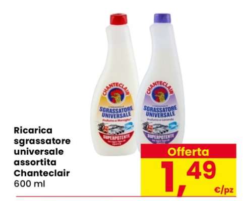 Ricarica sgrassatore universale assortita Chanteclair