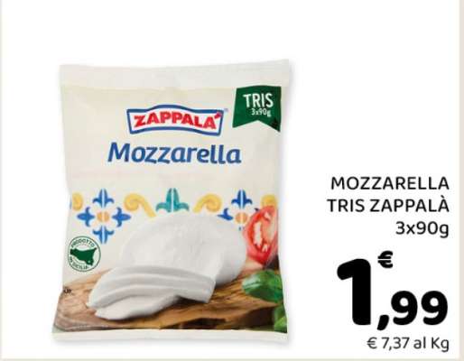 MOZZARELLA TRIS ZAPPALÀ 3x90g
