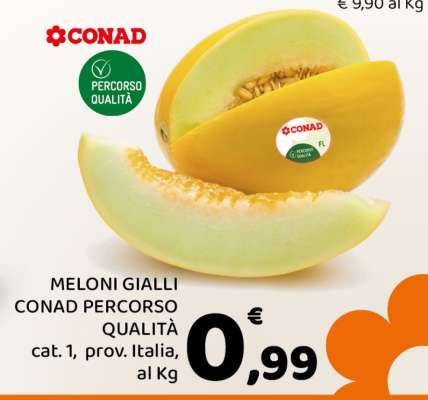 MELONI GIALLI CONAD PERCORSO QUALITÀ