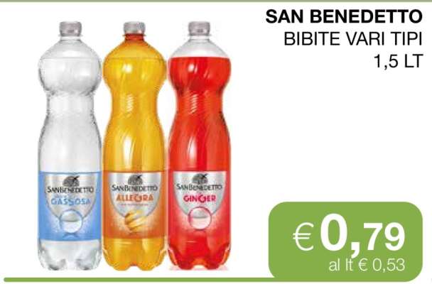 San Benedetto Bibite Vari Tipi