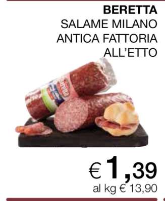 BERETTA SALAME MILANO ANTICA FATTORIA ALL’ETTO