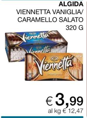 ALGIDA VIENNETTA VANIGLIA/CARAMELLO SALATO 320 G