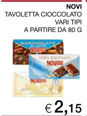 Novi Tavoletta Cioccolato