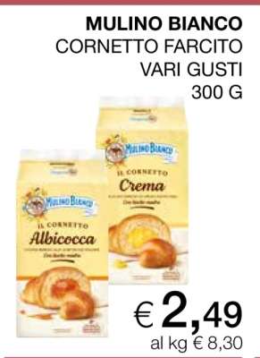 MULINO BIANCO CORNETTO FARCITO VARI GUSTI
