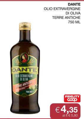DANTE OLIO EXTRAVERGINE DI OLIVA TERRE ANTICHE 750 ML