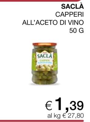 SACLÀ CAPPERI ALL’ACETO DI VINO