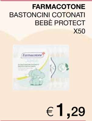 FARMACOTONE BASTONCINI COTONATI BEBÈ PROTECT X50