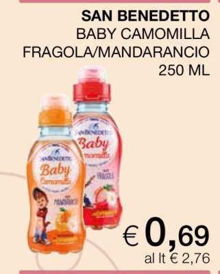 SAN BENEDETTO BABY CAMOMILLA FRAGOLA/MANDARANCIO