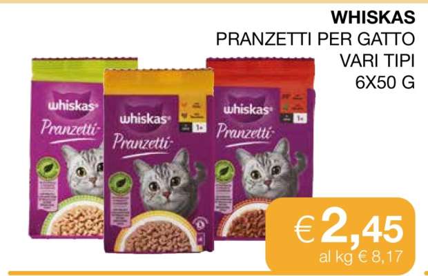 WHISKAS PRANZETTI PER GATTO