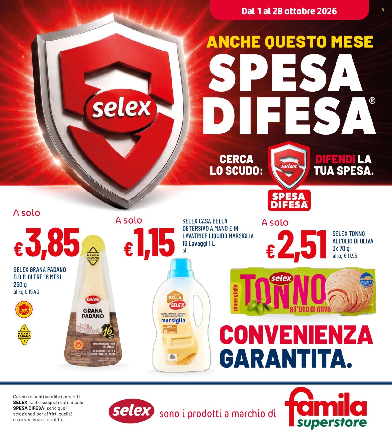 Volantino Famila - 1/10/2026 - 28/10/2026. Pagina 1