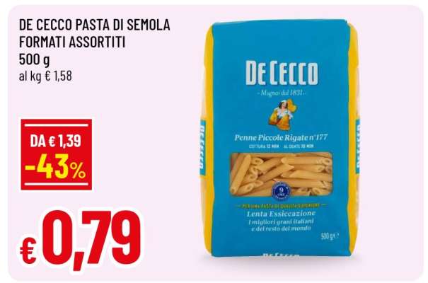 DE CECCO PASTA DI SEMOLA FORMATI ASSORTITI