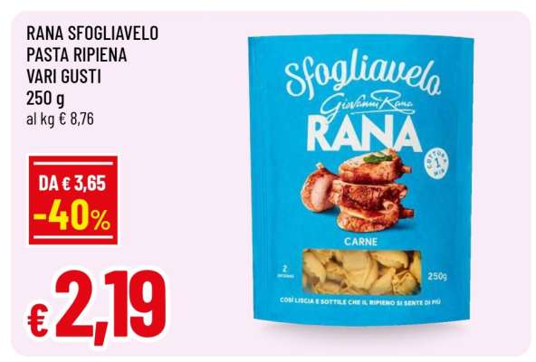 RANA SFOGLIAVELO PASTA RIPIENA VARI GUSTI