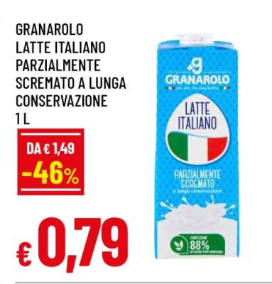 GRANAROLO LATTE ITALIANO PARZIALMENTE SCREMATO A LUNGA CONSERVAZIONE 1 L