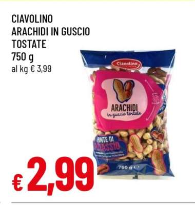 CIAVOLINO ARACHIDI IN GUSCIO TOSTATE