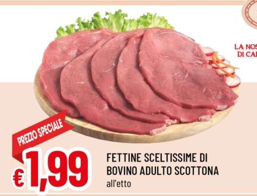 Fettine sceltissime di bovino adulto scottona