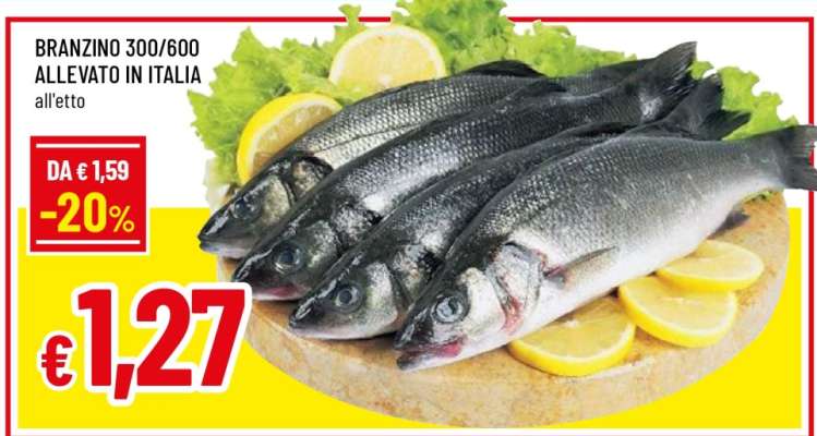 BRANZINO 300/600 ALLEVATO IN ITALIA