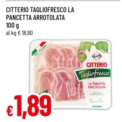 CITTERIO TAGLIOFRESCO LA PANCETTA ARROTOLATA