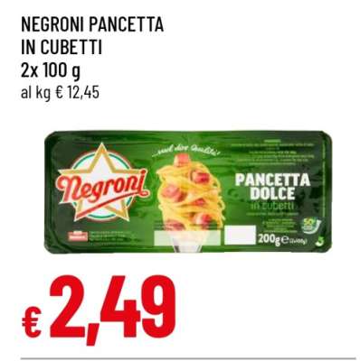 NEGRONI PANCETTA IN CUBETTI