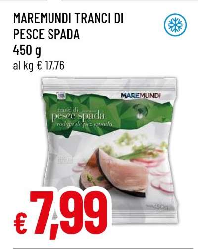 MAREMUNDI TRANCI DI PESCE SPADA