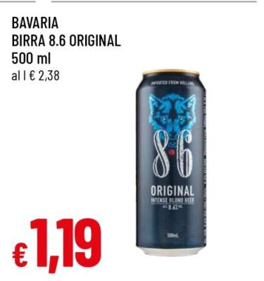 BAVARIA BIRRA 8.6 ORIGINAL