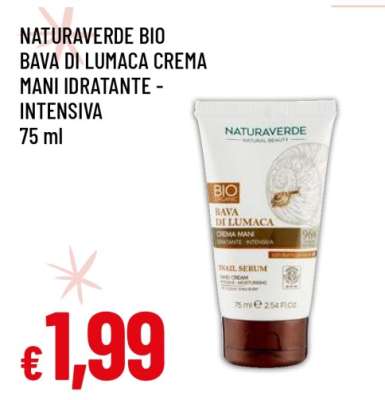 NATURAVERDE BIO BAVA DI LUMACA CREMA MANI IDRATANTE - INTENSIVA