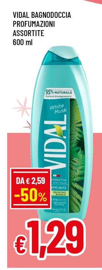 VIDAL BAGNODOCCIA PROFUMAZIONI ASSORTITE 600 ml