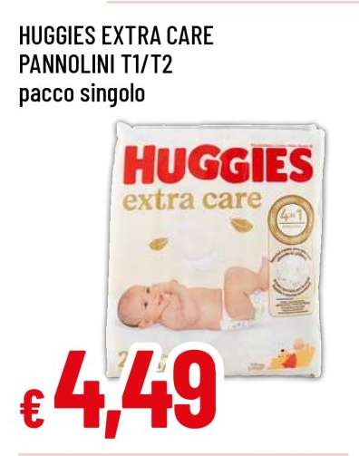 HUGGIES EXTRA CARE PANNOLINI T1/T2
