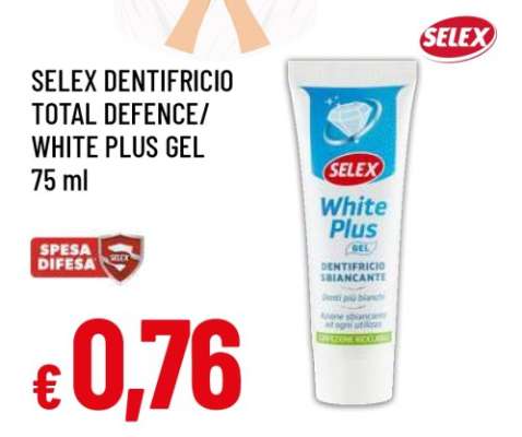 SELEX DENTIFRICIO TOTAL DEFENCE/WHITE PLUS GEL 75 ml