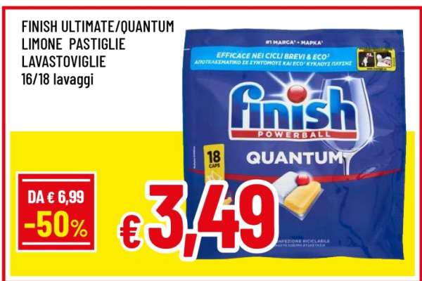 FINISH ULTIMATE/QUANTUM LIMONE PASTIGLIE LAVASTOVIGLIE