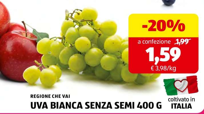 UVA BIANCA SENZA SEMI 400 G