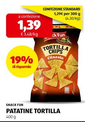 Snack Fun Patatine Tortilla
