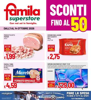 Volantino Famila - 1/10/2026 - 14/10/2026.